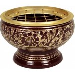 Mani Bhadra Mani Bhadra Kadidelnice Mosazná vykuřovací miska hnědá, 7,5 x 4,5 cm – Hledejceny.cz