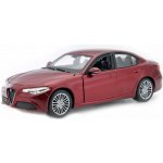 Bburago Alfa Romeo Giulia 2016 Metallic červená 1:24 – Zboží Dáma