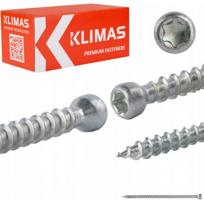 Tesařské vruty 6x120 mm 100 ks torx plný válcový závit Klimas WKFC – Hledejceny.cz