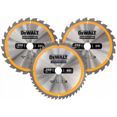 Sada kotoučů na dřevo 250mm DeWalt DT1963 – Zboží Mobilmania