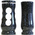 Kamenná lampa a váza na hrob sněhulák Black Regal – Zboží Dáma