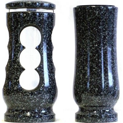 Kamenná lampa a váza na hrob sněhulák Black Regal – Zboží Dáma