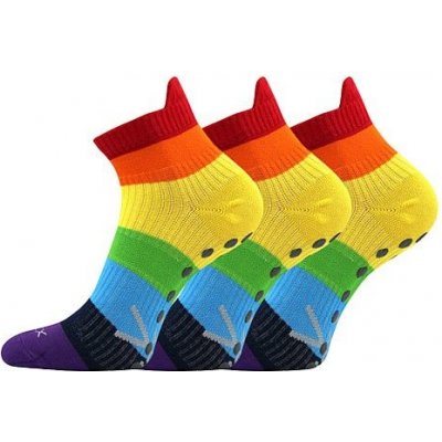 VoXX ponožky Joga pruhy v barvách čakry čakra 3 páry