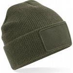 Beechfield Ohrnovací Thinsulate beanie s odnímatelnou ploškou na potisk zelená vojenská CB540 – Hledejceny.cz