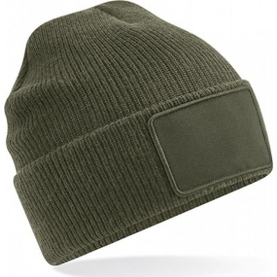 Beechfield Ohrnovací Thinsulate beanie s odnímatelnou ploškou na potisk zelená vojenská CB540 – Hledejceny.cz