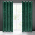 EUROFIRANY ZATEMŇOVACÍ ZÁVĚS NA KROUŽCÍCH RIA 140X250 CM TMAVĚZELENÁ – Hledejceny.cz