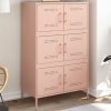 Příborník do zásuvky zahrada-XL Skříň highboard růžová 68 x 39 x 113 cm ocel 842959