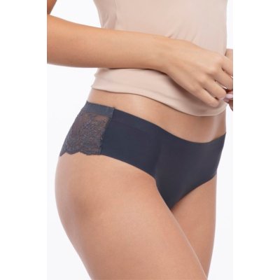 Julimex Kalhotky Lingerie Tanga panty šedá tmavě