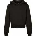 Build Your Brand Dívčí crop top mikina s dlouhým rukávem Černá – Zboží Dáma