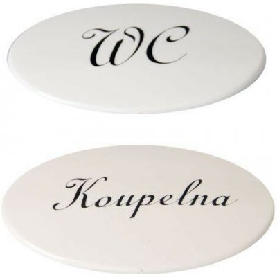 štítek WC + KOUPELNA PH bilý sada 2díl. – Sleviste.cz