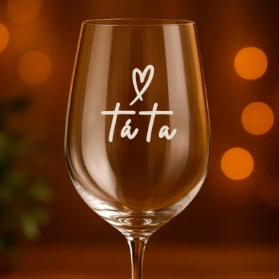 Ahome sklenice na víno Táta srdce 450 ml – Sleviste.cz