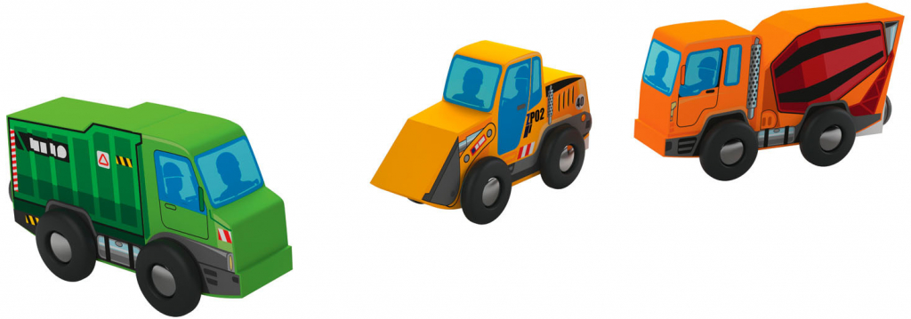 Playtive autíčka 3 ks stavební vozidla