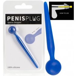 You2Toys Penis Plug Sperm Stopper modrý silikonový dilatátor 96 x 4 - 8 mm