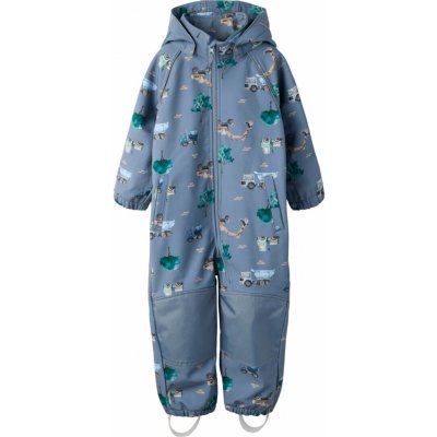 Dětská softshellová kombinéza Name It Alfa work flint stone – Zboží Dáma