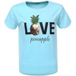 Dívčí tričko s měnícími flitry GLO STORY ananas krátký rukáv Modrá – Sleviste.cz