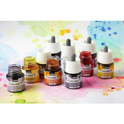 Pebeo akvarelový inkoust Colorex 45 ml 47 tobacco – Sleviste.cz
