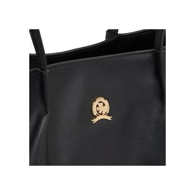 Tommy Hilfiger kabelka Crest Leather Tote AW0AW15230 Černá