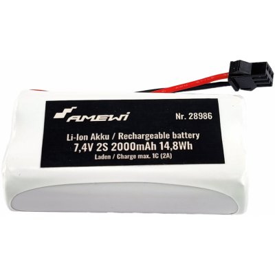 Amewi Trade GmbH Li-Ion baterie 2S 7,4V 2000mAh HBX/SM 3-pin – Sleviste.cz