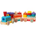 BINO Barevný dřevěný vláček MAXI – Zboží Dáma