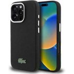 Lacoste PVC Iconic Petit Pique Metal Logo MagSafe Zadní Kryt pro iPhone 16 Pro Black – Zboží Mobilmania