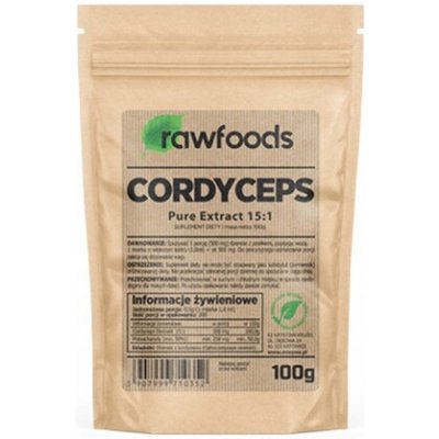 RawFoods Kordyceps extrakt 15:1 50% polysacharidů 100 g – Hledejceny.cz