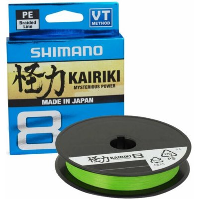 Shimano Šňůra Kairiki 8 Mantis Green 300 m 0,315 mm – Zboží Dáma