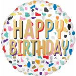 balónek Happy Birthday barevný – Zboží Dáma