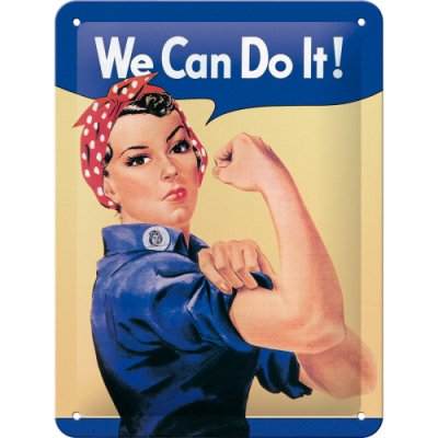 Postershop Plechová cedule: We Can Do It! - 20x15 cm – Zbozi.Blesk.cz