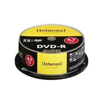 Intenso DVD-R 4,7GB 16x, cakebox, 25ks (4101154)