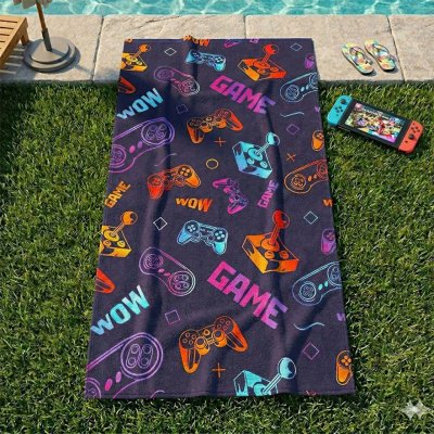 Carbotex plážová osuška Never Ending Game 70 x 140 cm – Sleviste.cz