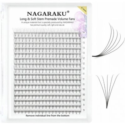 Nagaraku řasy hotové trsy 6D C 0,07 MIX 320 ks – Zboží Dáma