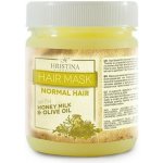 Hristina maska na vlasy pro normální vlasy med, mléko a olivový olej 200 ml