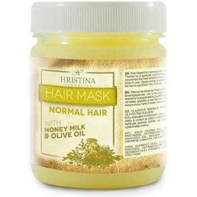 Hristina maska na vlasy pro normální vlasy med, mléko a olivový olej 200 ml – Zbozi.Blesk.cz