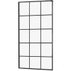 Sprchové kouty MEXEN - Kioto Walk-in 100x200 Cm 8mm černé Vzor Samostatné Sklo 800-100-000-00-77 1 ks