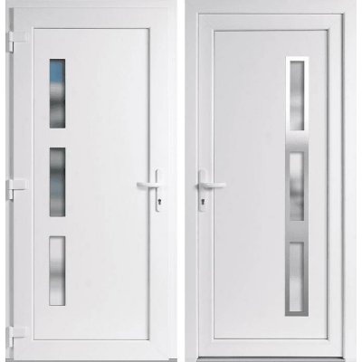 OknaDvereNaMiru.cz Vchodové dveře INOX Julie Bílá / Bílá 100 x 210 cm – Hledejceny.cz