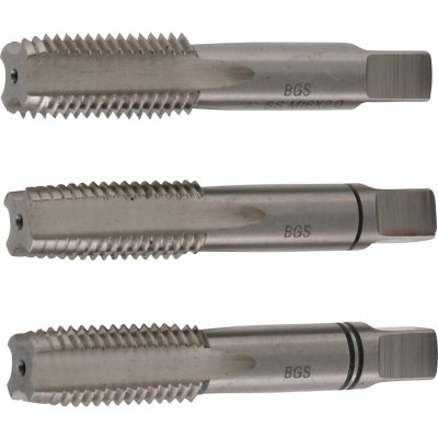 BGS 928, Sada závitníků | předřezávací, střední a dokončovací závitník | HSS-G | M16 x 2,0 | 3dílná – Zboží Mobilmania