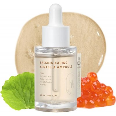 Heveblue Salmon Caring Centella Ampoule Zklidňující pleťové sérum s extraktem z pupečníku asijského 30ml – Hledejceny.cz