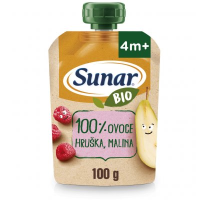 Sunar Bio kapsička Hruška malina 4m+ 100 g