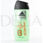 Adidas Active Start 3in1 sprchový gel na tělo, vlasy a pleť pro muže 250 ml