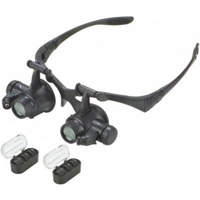 Zvětšovací brýle 10-25x přiblížení s LED osvětlením – Zboží Mobilmania