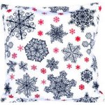 Forbyt Vánoční bavlna Černé a červené vločky 1167 40 x 40 cm – Zboží Mobilmania