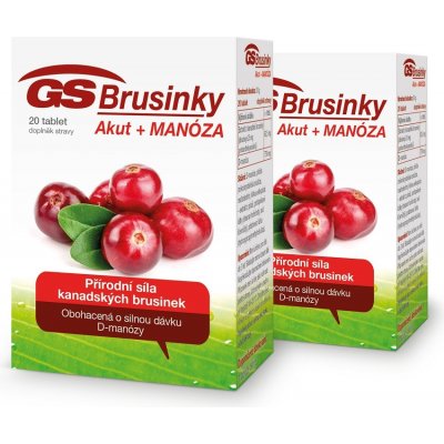 GS Brusinky Akut + manosa 2×20 tablet – Zbozi.Blesk.cz