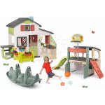 Smoby Set domeček Přátel a multifunkční centrum Friends Evo Playhouse Life rozšiřitelný se skluzavkou a basketbalovým košem s hrací stěnou – Hledejceny.cz