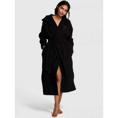 Victoria's Secret dámský župan Cozy Chenille černý – Zboží Mobilmania