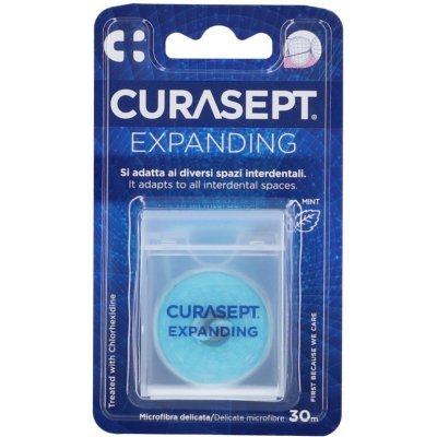 Curasept Floss expandující dentální nit mint + CHX 30 m