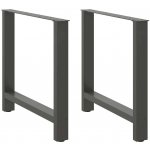 Omaxi 312532 Nohy k jídelnímu stolu antracitové 2 ks 80 x 72-73 cm ocelové – Sleviste.cz