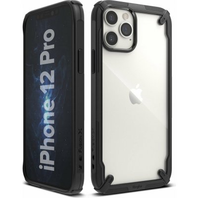 Ringke Fusion X transparentno-černý – Apple iPhone 12 / iPhone 12 Pro – Zboží Mobilmania