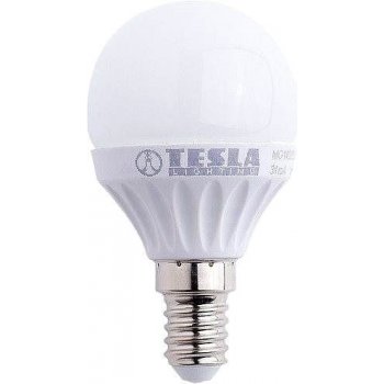 Tesla LED žárovka mini BULB/ E14/ 3W/ 230V/ 250lm/ 3000K/ teplá bílá