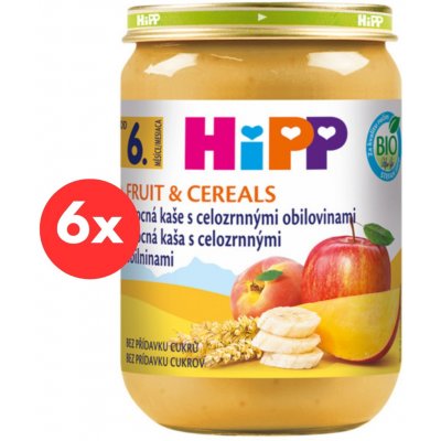 HiPP BIO Ovocná s celozrnnými obilovinami 6 x 190 g – Sleviste.cz