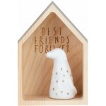 räder Mini dekorace Friendship Dog, hnědá barva, dřevo, porcelán – Hledejceny.cz